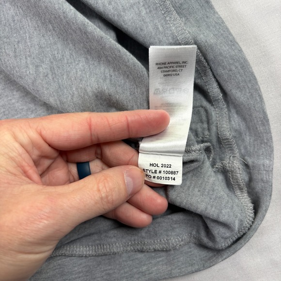 Rhone Shirt Mens XL Blue Gray Element Lounge Henley Performance Stretch - Picture 6 of 9